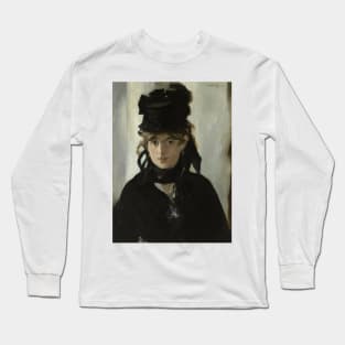 Berthe Morisot With a Bouquet of Violets by Edouard Manet Long Sleeve T-Shirt